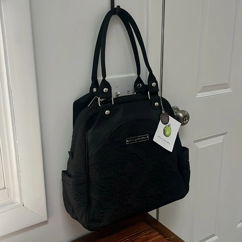Petunia Pickle Bottom Central Park North Stop Embossed Satchel Diaper Bag,NWT